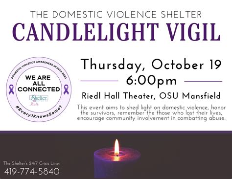 The Domestic Violence Shelter Candlelight Vigil Mental Health