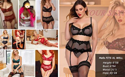 Amazon Adome Women Sexy Lingerie Set With Garter Bra And Panty Lace Underwire Lingerie Sets