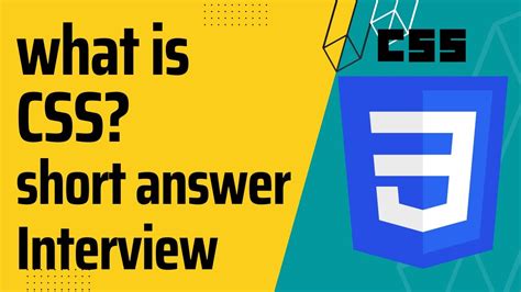 What Is CSS Short Answer Css Interview Question YouTube