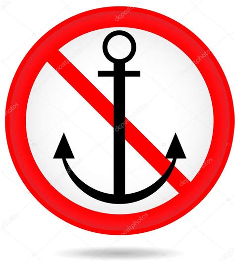 Forbidding Round Sign With An Anchor — Stock Vector © Konstsem 6501403