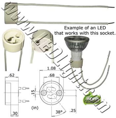 GU10 female Socket wire Wires - Sockets - LEDLight