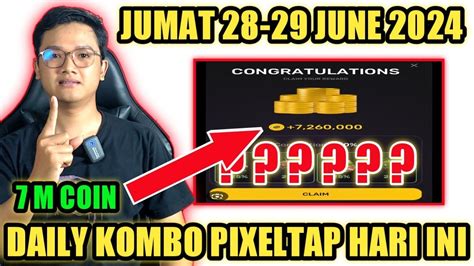 28 JUNI Daily Combo Pixeltap Today Kombo Harian Pixeltap By