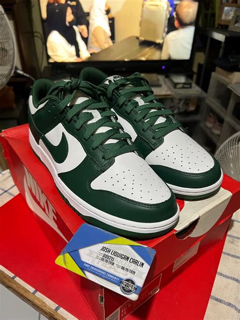 Nike Dunk Low Spartan Green Men S Fashion Footwear Sneakers On Carousell