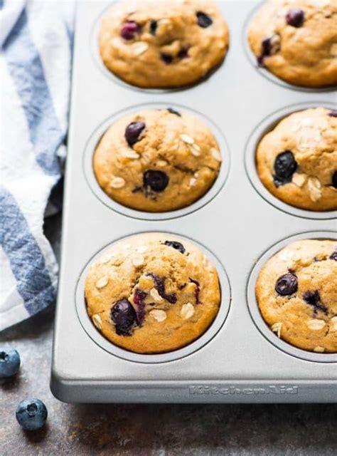 Healthy Blueberry Muffins Easy And Freezer Friendly Wellplated