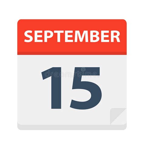 September 15 - Calendar Icon Stock Illustration - Illustration of 2020