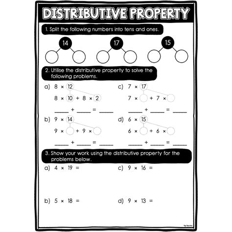 Distributive Property Worksheet Top Teacher