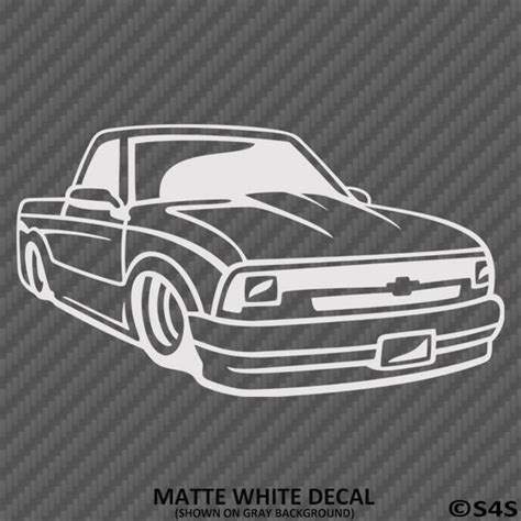 Chevy S10 Truck Lowrider Silhouette Vinyl Decal Chevy S10 Chevy