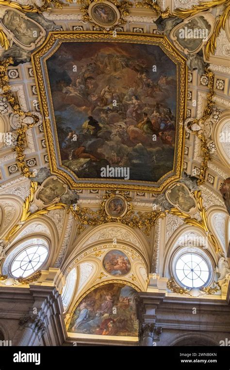 Ceiling inside Palacio Real Madrid - The Royal Palace of Madrid in ...