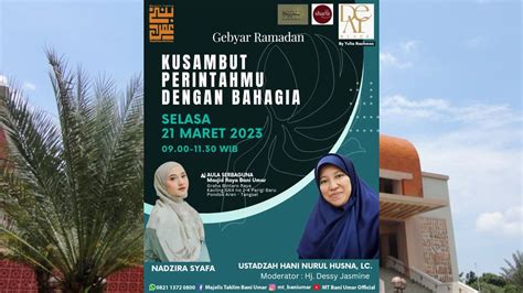 Kusambut Perintah Mu Dengan Bahagia Ustadzah Hani Nurul Husna Lc