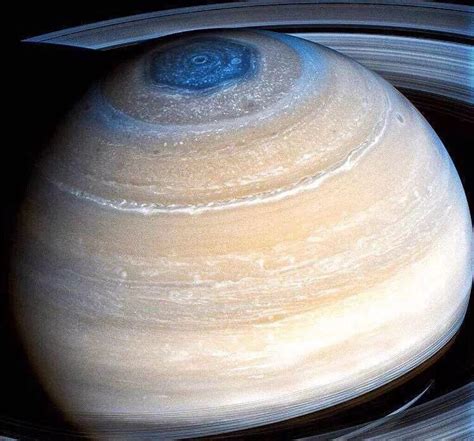 Saturn, with hexagonal storm clouds : r/spaceporn