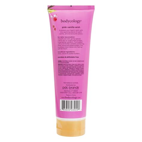 Bodycology Pink Vanilla Wish Moisturizing Body Cream 8 Oz