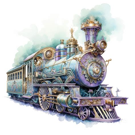 Premium AI Image | painting of a steam locomotive with a train engine ...