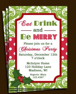 Christmas Lunch Invitation Template Free | Free christmas invitation ...