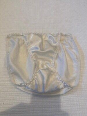 Vintage Delicates Satin String Bikini Panty White Size Ebay