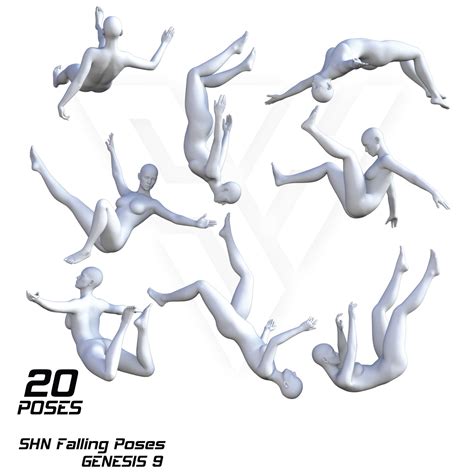 Shn Falling Poses Daz Content By Shayanick