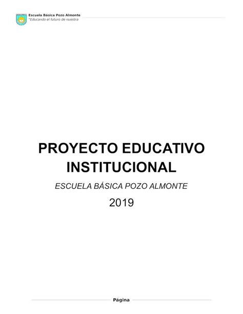 PDF PROYECTO EDUCATIVO INSTITUCIONAL Definiciones Y Sentidos