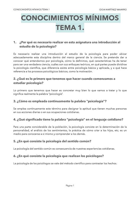 Conocimientos M Nimos Tema Conocimientos M Nimos Tema Por