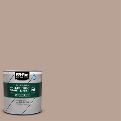 BEHR PREMIUM 1 Qt N190 4 Rugged Tan Solid Color Waterproofing