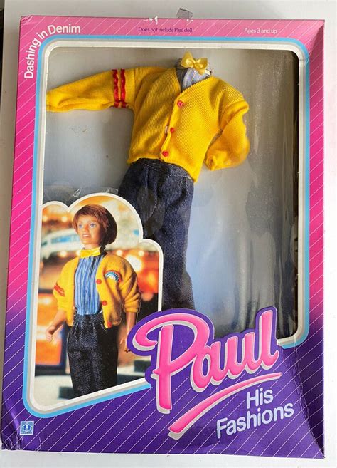 Vintage Hasbro Sindy 1987 Paul His Fashions Dashing In Denim Outfit New