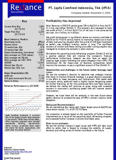 Pt Japfa Comfeed Indonesia Tbk Jpfa