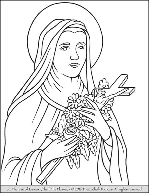 St Therese Of Lisieux Coloring Page