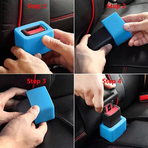 Universal Car Seat Belt Buckle Cover Auto Safety Belt Buckle Holder Silicone Ebay