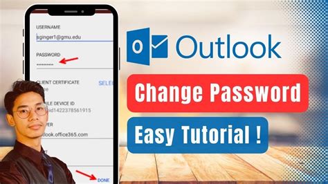 How To Change Outlook Password Youtube