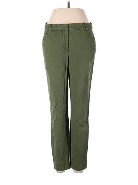 J Crew Mercantile Solid Green Khakis Size 6 77 Off Thredup