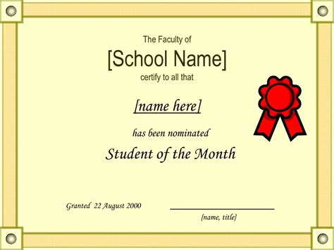 Browse Our Example Of Student Of The Month Certificate Inside Star ...