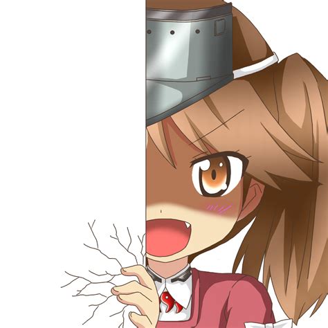 Safebooru 1girl D Brown Eyes Brown Hair Crack Fang Kantai Collection Looking At Viewer