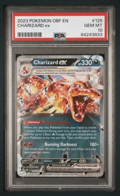 Charizard Ex Psa Sv Obsidian Flames Holo Double Rare