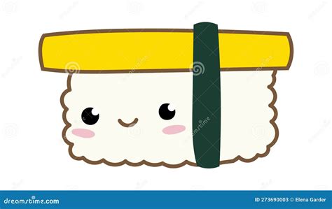 Tamago Sushi Cartoon Illustration CartoonDealer 269467157