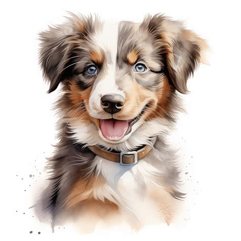 10 Australian Shepherd Puppy Dog Clipart Australian Shepherd 