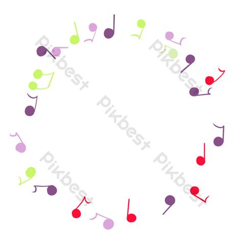 Colorful musical note border | PSD PNG Images Free Download - Pikbest