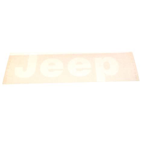 '76-'86 CJ "JEEP" Tailgate Decal (White) - Collins Bros Jeep
