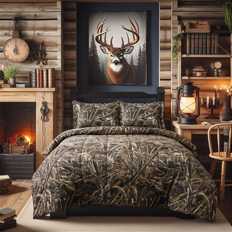 Amazon VISI ONE Realtree Edge Camo Queen Comforter Set 3 Piece