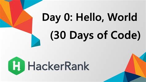 HackerRank Day 0 Hello World Java Solution YouTube