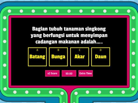 Bagian Tubuh Tumbuhan Dan Fungsinya Gameshow Quiz