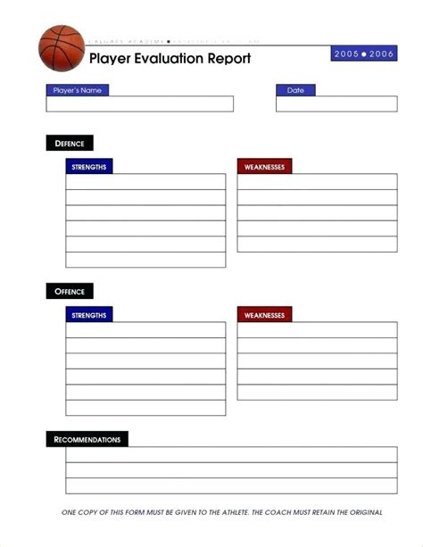 Scouting Report Template Basketball