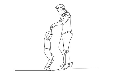 Premium Vector One Continuous Line Drawing Of Spending Time Together