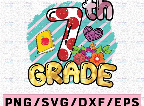 7th Grade, School PNG, Back To School, 7th Grade PNG, Digital File, Instant Download - Crella