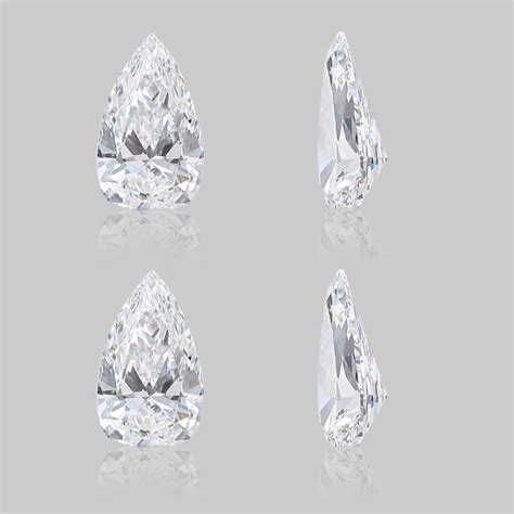 Pieces Of Pear Cut Carat Each Gii India Certified Gh Color Vvs