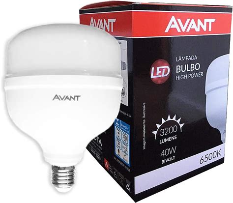 Lâmpada Bulbo HP LED 40W Luz branca 6500K soquete E27 Bivolt Avant