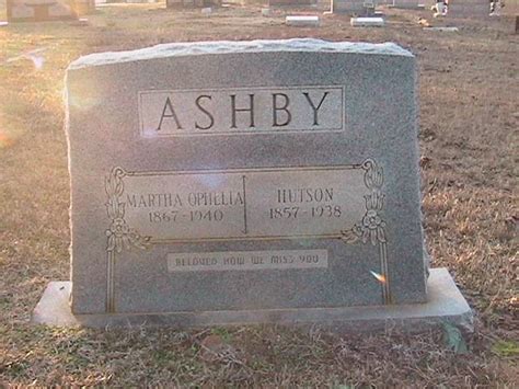 Martha Ophelia Allen Ashby M Morial Find A Grave