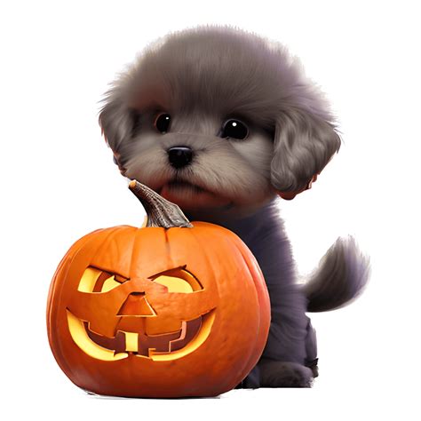 Dog with Pumpkin · Creative Fabrica