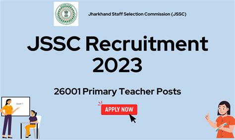 JSSC Recruitment 2023 26001 Primary Teacher Posts Apply Online