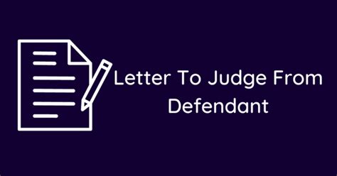 Letter To Judge From Defendant Sample Letter Hub