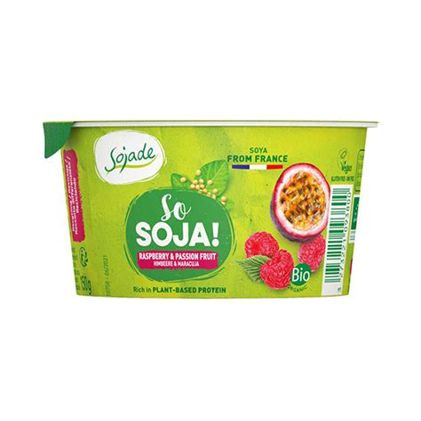 Sojade Raspberry Passionfruit Soya Yogurt Organic 150g The Natural