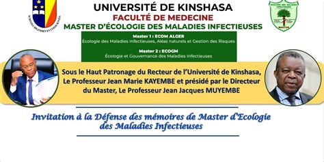 Défense des mémoires de Master d'écologie des maladies infectieuses ...