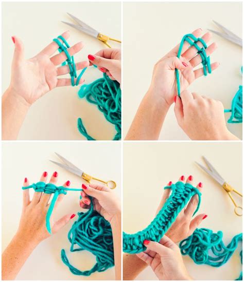 How To Make A Finger Knit Garland